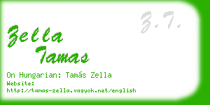 zella tamas business card