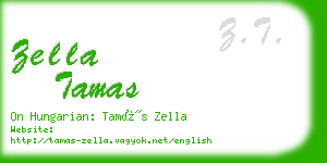 zella tamas business card